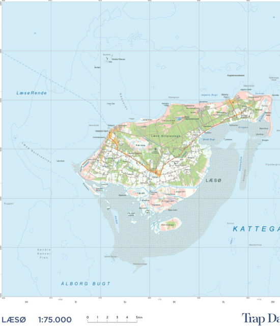 Trap Danmark: Kort over Læsø Kommune - Trap Danmark - Bøger - Trap Danmark - 9788771811520 - 22. juni 2017