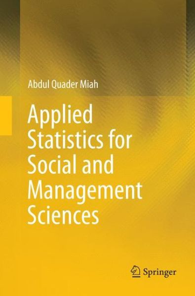 Cover for Miah · Applied Statistics for Social and (Book) (2018)