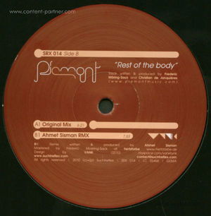 Cover for Piemont · Rest of the Body (Ahmet Sisman Mix) (12&quot;) (2010)