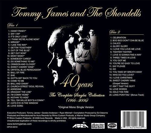 40 Years - The Complete Singles Collection (1966-2006) - Tommy And The Shon James - Musik - AURA - 0617742096521 - 4 november 2022