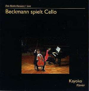 Cover for Beckmann Thomas · Beckmann Spielt Cello Vol 1 (CD)