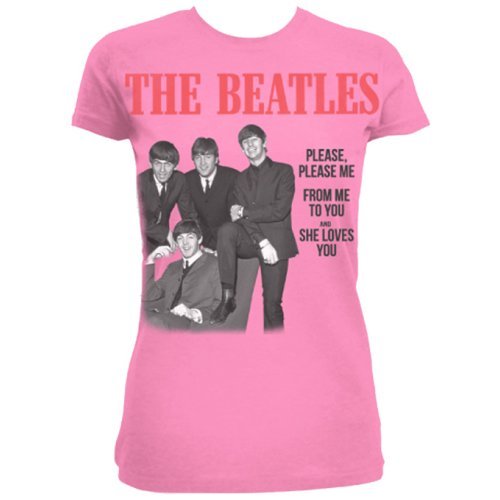 The Beatles Ladies T-Shirt: Please, Please Me - The Beatles - Koopwaar - Apple Corps - Apparel - 5055295355521 - 