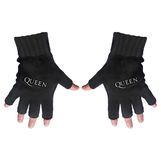 Cover for Queen · Queen Unisex Fingerless Gloves: Logo (CLOTHES) [Black - Unisex edition]