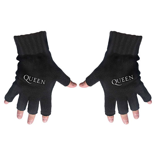 Cover for Queen · Queen Unisex Fingerless Gloves: Logo (Bekleidung) [Black - Unisex edition]