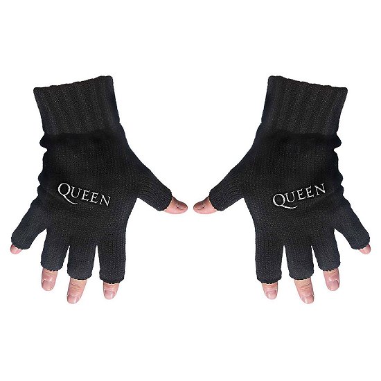 Cover for Queen · Queen Unisex Fingerless Gloves: Logo (CLOTHES) [Black - Unisex edition]