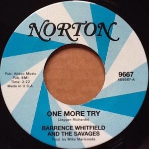 Cover for Barrence Whitfield &amp; Savages &amp; Stompin' Riffraffs · One More Try / what a Shame (LP) (2014)