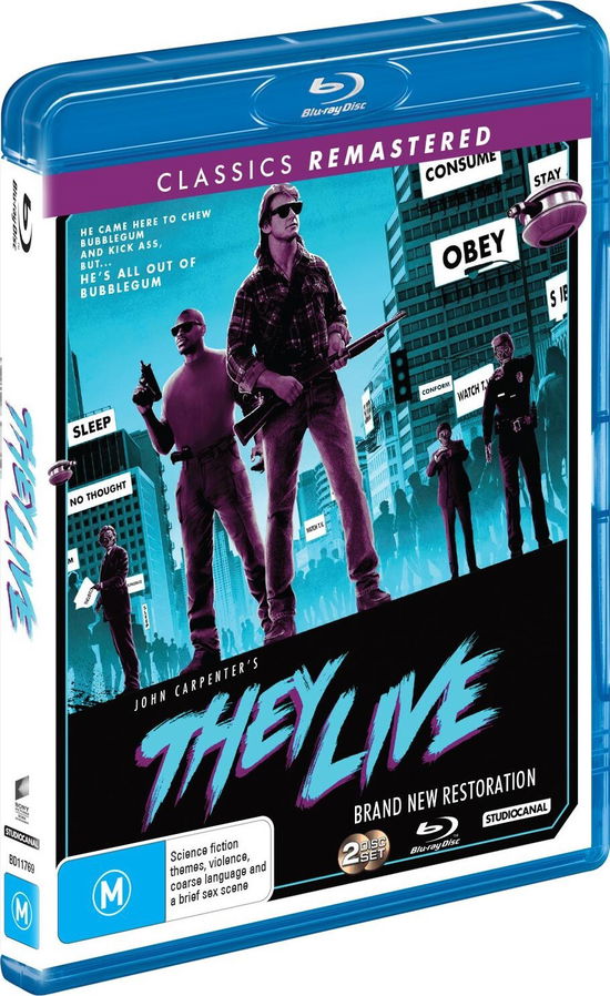Cover for Piper, Roddy, David, Keith, Foster, Meg, Flower, George Buck, Jason, Peter, Jacques, Raymond St., Iii, Jason Robards, Lawrence, John, Barnes, Susan, Richardson, Sy, Brainard, Wendy, Meredith, Lucille, Blanchard, Susan, Alden, Norman, Bratton, Dana, Carpe · They Live (John Carpenter's) (Classics Remastered) (Blu-ray) (2019)