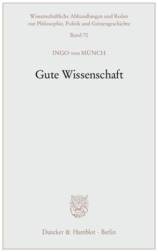 Cover for Münch · Gute Wissenschaft (Book) (2012)