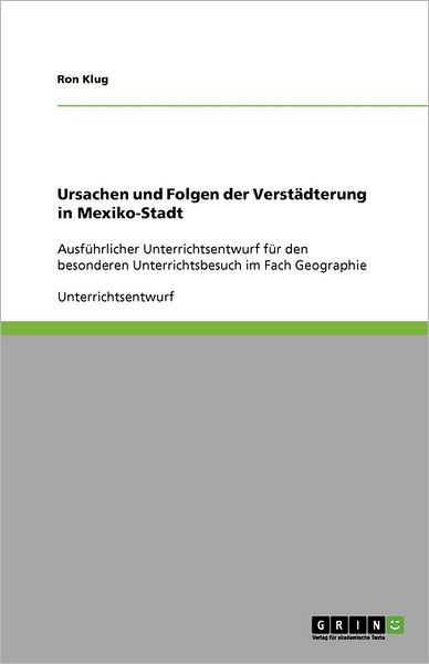 Cover for Klug · Ursachen und Folgen der Verstädter (Book) (2010)