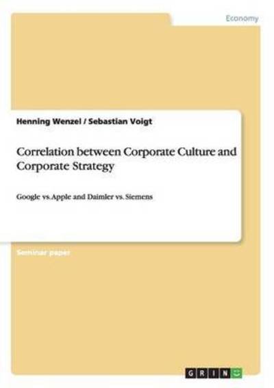 Cover for Wenzel · Correlation between Corporate Cu (Book) (2016)