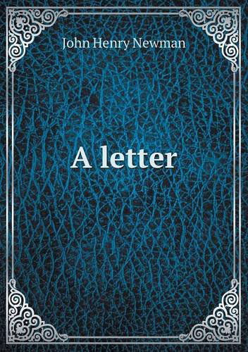 Cover for Newman John Henry · A Letter (Paperback Book) (2013)