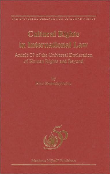 Cover for E. · Cultural Rights in International Law (The Universal Declaration of Human Rights) (Hardcover Book) (2007)