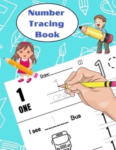 Cover for Puravida Publishing · Number Tracing Book: Learn to write numbers for kids (Paperback Book) (2021)