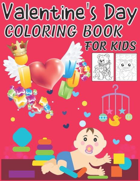 Cover for The Universal Book House · Valentine's Day Coloring Book for Kids (Paperback Book) (2020)