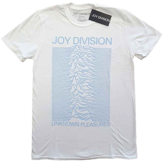 Cover for Joy Division · Joy Division Unisex T-Shirt: Unknown Pleasures Blue on White (T-shirt)