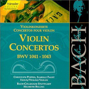 Violin Concertos 125 Bwv 1041-1043 - Bach / Poppen / Faust / Rilling - Musiikki - HAE - 0040888212522 - tiistai 29. helmikuuta 2000