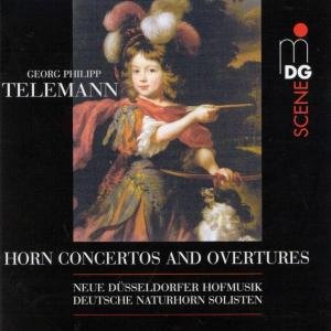 Cover for Telemann / Neue Dusseldorfer Hofmusik · Horn Concertos &amp; Overtures (CD) (2001)
