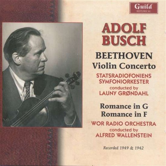 Cover for Beethoven / Busch · Adolf Busch Plays Beethoven 1942 &amp; 49 (CD) (2013)