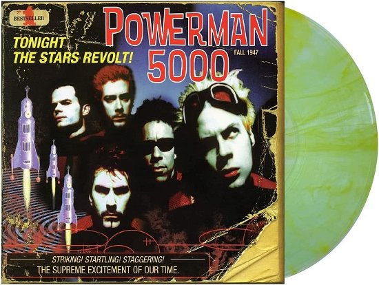 Cover for Powerman 5000 · Tonight the Stars Revolt! (COKE BOTTLE CLEAR WITH BRIGHT YELLOW STREAKS VINYL) (LP) (2022)
