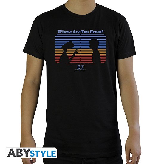 E.T. - Tshirt "Where are you from" man SS black - basic - E.t. - Andet - ABYstyle - 3665361085522 - 