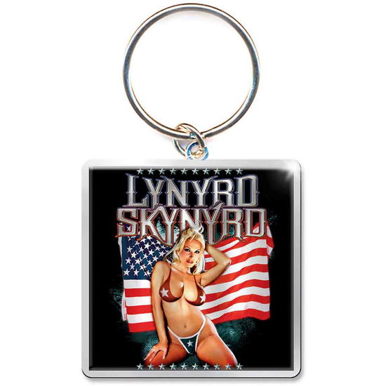 Lynyrd Skynyrd Keychain: American Flag (Photo-print) - Lynyrd Skynyrd - Koopwaar -  - 5055295329522 - 