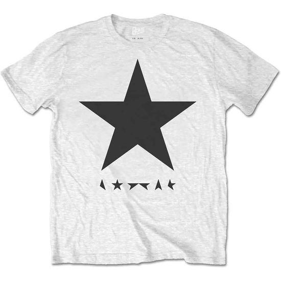 David Bowie Unisex T-Shirt: Blackstar on White - David Bowie - Fanituote - ROFF - 5055979931522 - torstai 7. huhtikuuta 2016