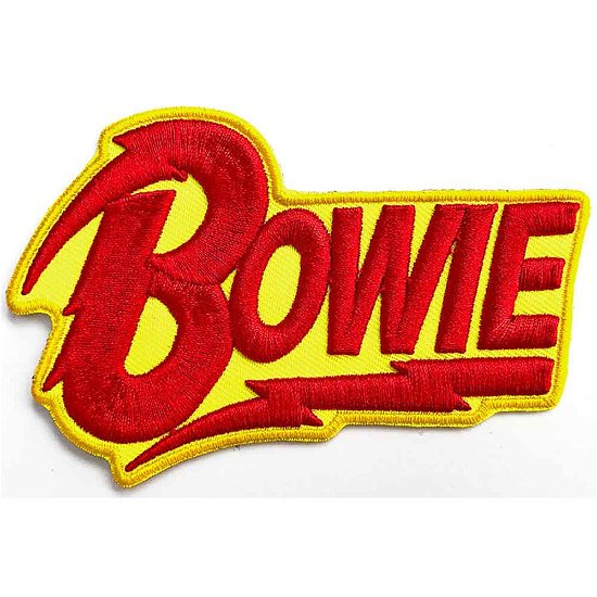 David Bowie Standard Woven Patch: Diamond Dogs 3D Logo - David Bowie - Produtos -  - 5056368633522 - 