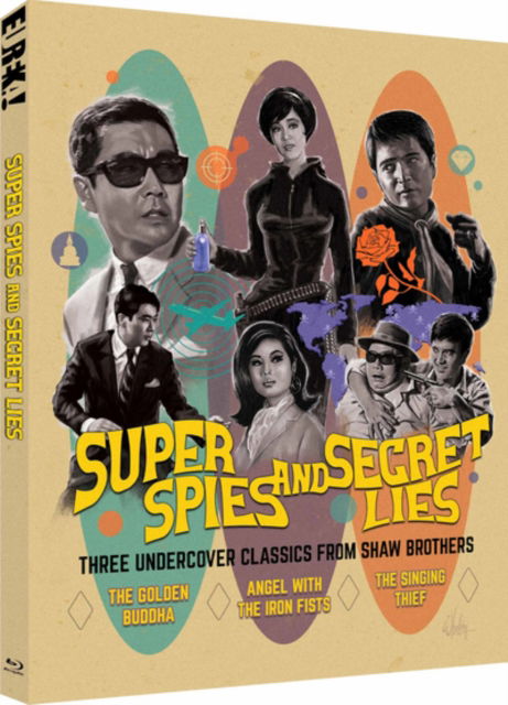 Cover for SUPER SPIES AND SECRET LIES Eureka Classics Bluray · Super Spies And Secret Lies: Three Undercover Classics From Shaw Brothers (Blu-ray) [Limited edition] (2024)