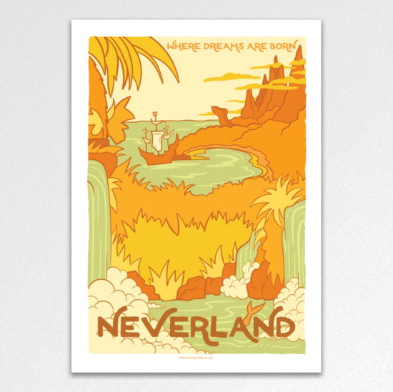 Cover for Neverland Vintage Travel Poster A3 Art Print (MERCH) (2024)