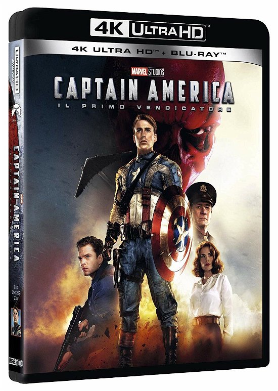 Cover for Hayley Atwell,dominic Cooper,chris Evans,samuel L. Jackson,tommy Lee Jones,alan Silvestri,stanley Tucci,hugo Weaving · Captain America (Blu-ray 4k Ultra Hd+blu-ray) (Blu-ray) (2019)