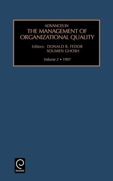 Cover for Soumen Ghosh · Advances in the Management of Organizational Quality - Advances in the Management of Organisation Quality (Hardcover Book) (1997)