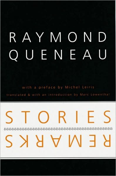 Cover for Raymond Queneau · Stories and Remarks - French Modernist Library (Pocketbok) (2000)