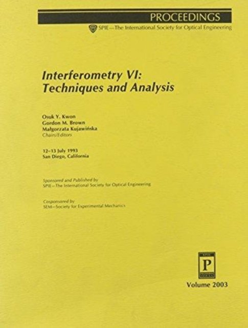 Cover for Brown · Interferometry Techniques &amp; Analysis Ii (Paperback Book) (2006)