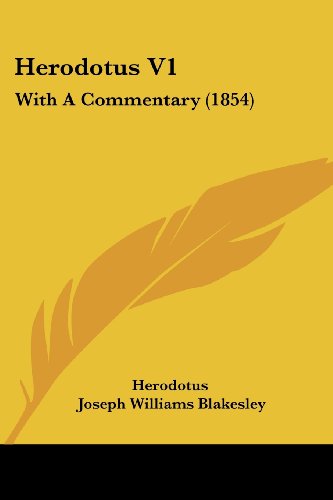 Cover for Herodotus · Herodotus V1: with a Commentary (1854) (Paperback Book) (2008)