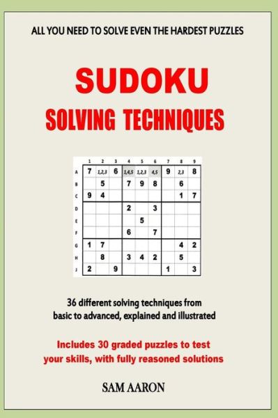 Cover for Sam Aaron · Sudoku Solving Techniques (Paperback Book) (2013)