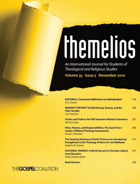 Cover for D a Carson · Themelios, Volume 35, Issue 3 (Paperback Bog) (2015)