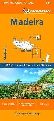 Madeira - Michelin Regional Map 594 - Michelin - Books - Michelin Editions des Voyages - 9782067259522 - January 19, 2023