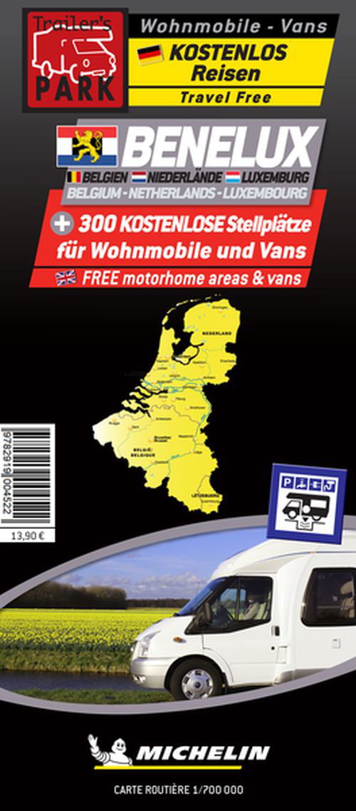 Benelux Motorhome Stopovers: Trailers Park Maps - Trailers Park Maps - Michelin - Livros - Michelin Editions des Voyages - 9782919004522 - 4 de janeiro de 2019
