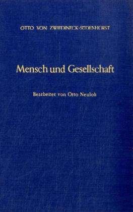 Cover for Zwiedineck-Südenhorst · Mensch und Gesell (Buch) (1961)