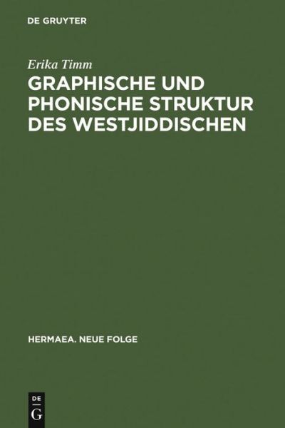 Cover for Timm · Graphische und phonische Struktur (Book) (1987)