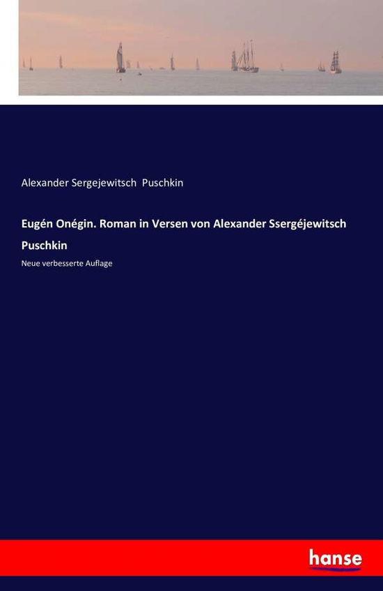 Cover for Alexander Puschkin · Eug N on Gin. Roman in Versen Von Alexan (Paperback Book) (2016)