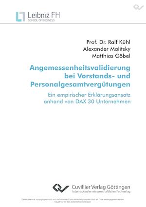 Cover for Matthias Göbel · Angemessenheitsvalidierung bei Vorstands- und Personalgesamtvergütungen. Ein empirischer Erklärungsansatz anhand von DAX 30 Unternehmen (Paperback Book) (2014)