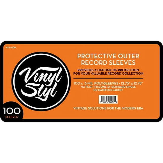 12Inch Vinyl Record Outer Sleeve Polyethylene - 100 Count (Clear) (Large Item) - Vinyl Styl - Music -  - 0762185030523 - July 21, 2023