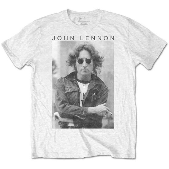 Cover for John Lennon · John Lennon Unisex T-Shirt: Windswept (T-shirt) [size M] [White - Unisex edition]