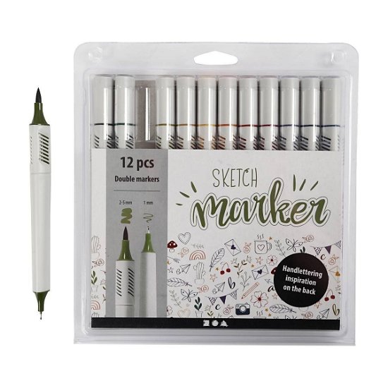Cover for Creativ Company · Sketch Marker - Douche Colors 12 Pcs (37379) (Spielzeug)