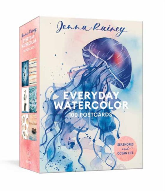 Cover for Jenna Rainey · Everyday Watercolor 100 Postcards: Seashores and Ocean Life (Postcard) (2025)