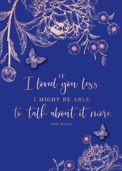 Jane Austen If I Loved You Less Embellished Card - Jane Austen Card - Insight Editions - Books - Insight Editions - 9781682986523 - August 4, 2020