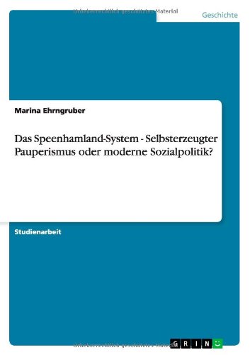 Cover for Ehrngruber · Das Speenhamland-System - Se (Book) [German edition] (2011)