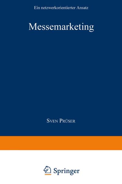 Cover for Sven Pruser · Messemarketing: Ein Netzwerkorientierter Ansatz (Paperback Book) [1997 edition] (1997)