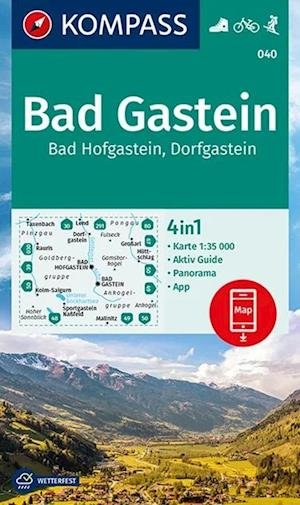 Cover for Mair-Dumont / Kompass · Kompass Wanderkarte: Bad Gastein, Bad Hofgastein, Dorfgastein (Hardcover bog) (2022)